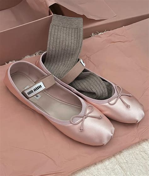 miu miu satin ballet flats dupe|women's flats sandals uk.